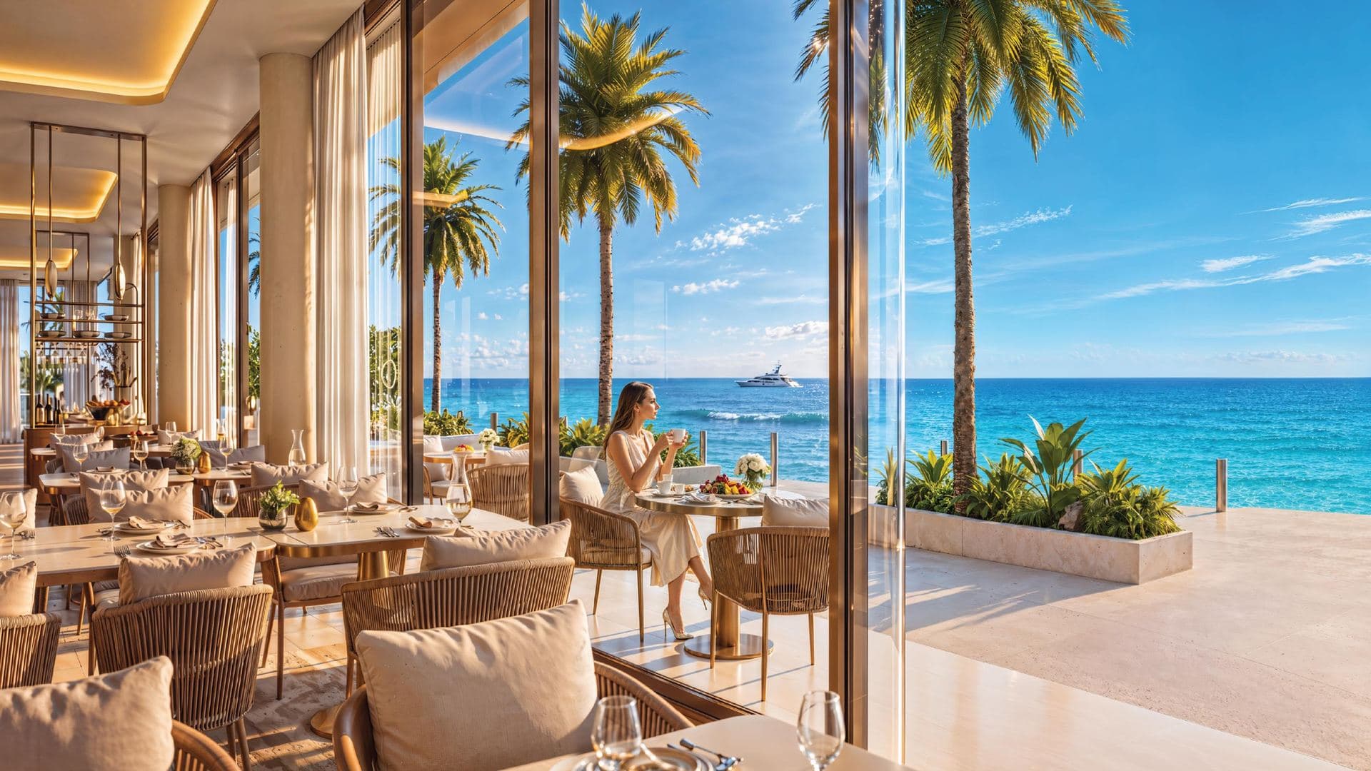 Waterfront dining promenade